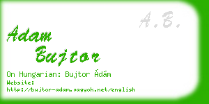 adam bujtor business card